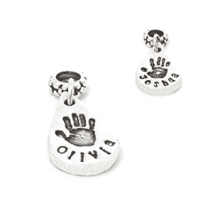 Double Sided Handprint or Footprint Bracelet Charm