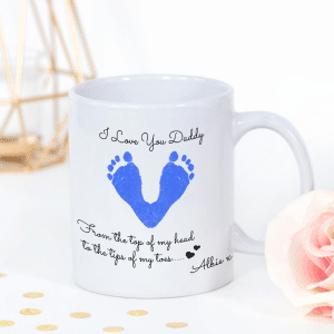 Personalised Love You Footprint Mug