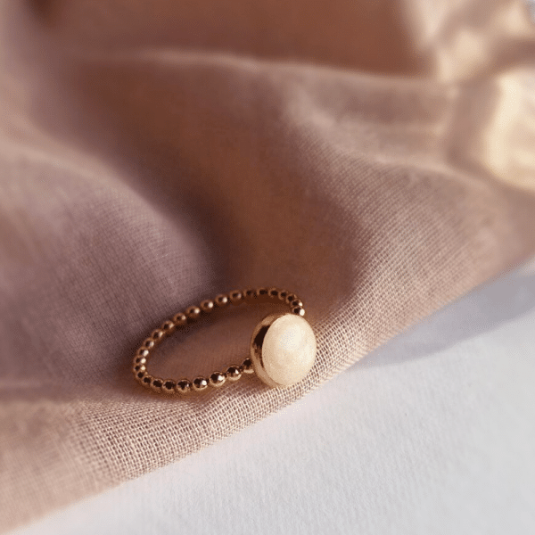 Gold Filled Beaded Breastmilk Ring
